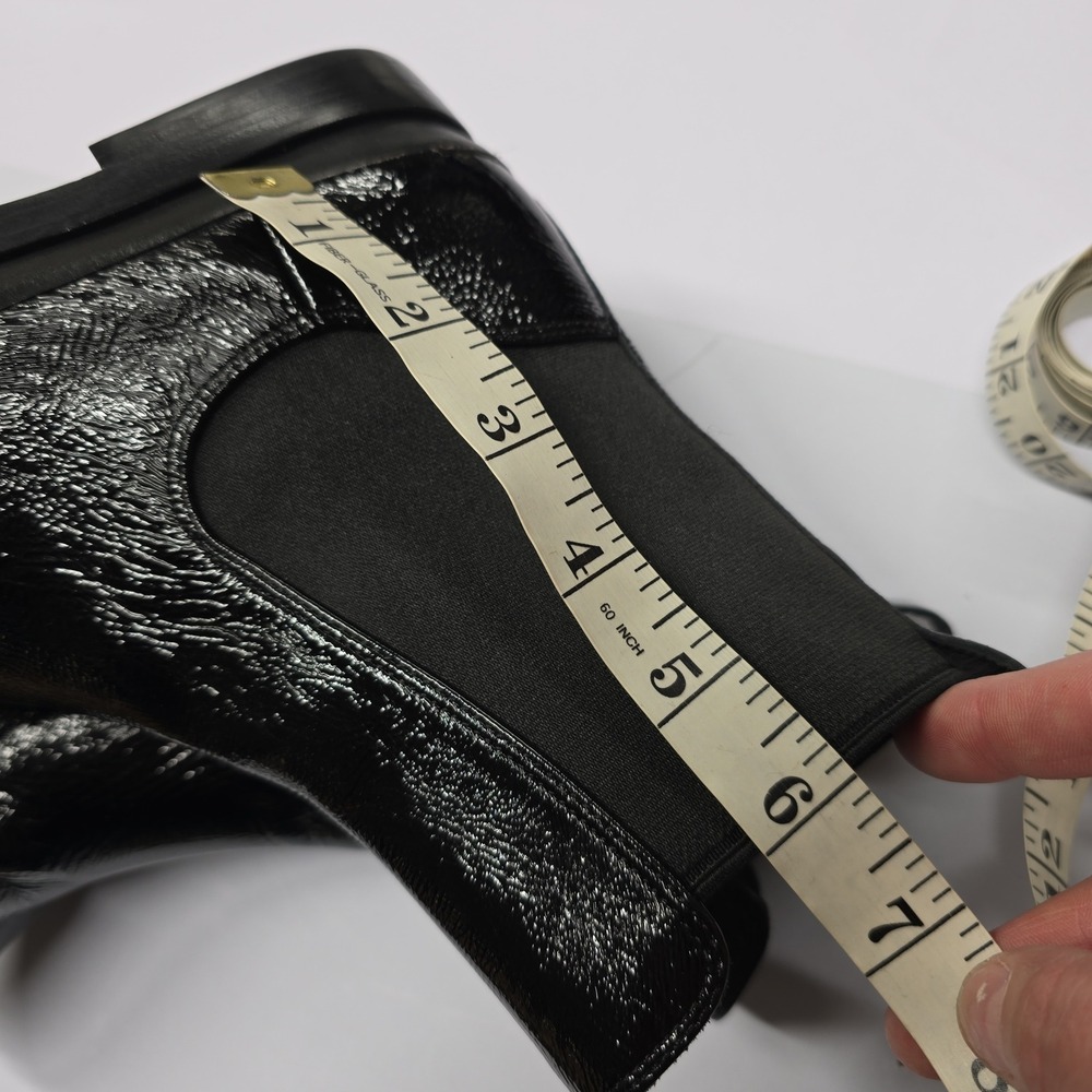 Vince Black Patent‎ Leather Chelsea Boots Women's US 6.5 EU 36.5 - Picture 4 of 7
